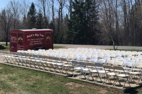 White Metal Ceremony Chairs